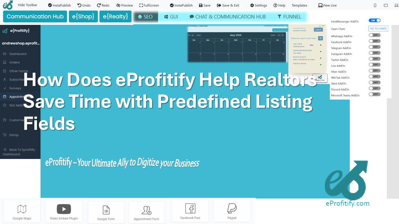How Does eProfitify Help Realtors Save Time with Predefined Listing Fields
